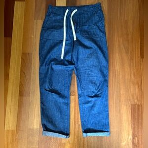J. Crew Blue Jogger Pants with White Drawstring